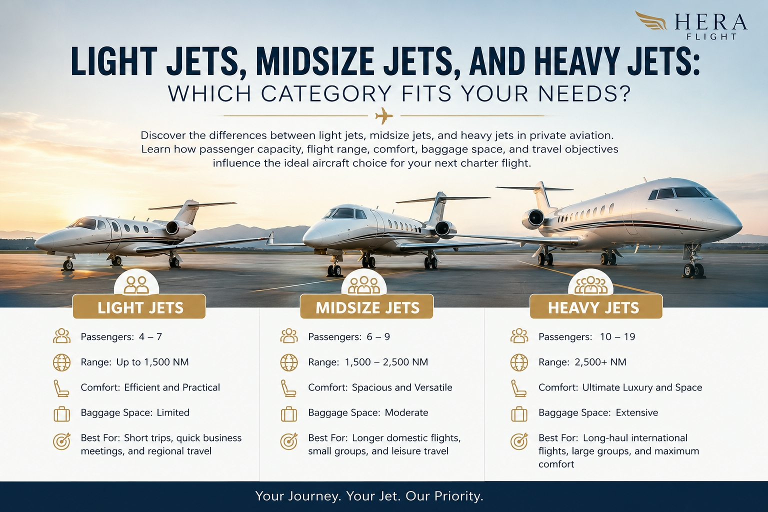 Light Jets, Midsize Jets, and Heavy Jets: Which Category Fits Your Needs?