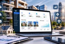 Custom real estate software dashboard for property management, CRM, and investment analytics